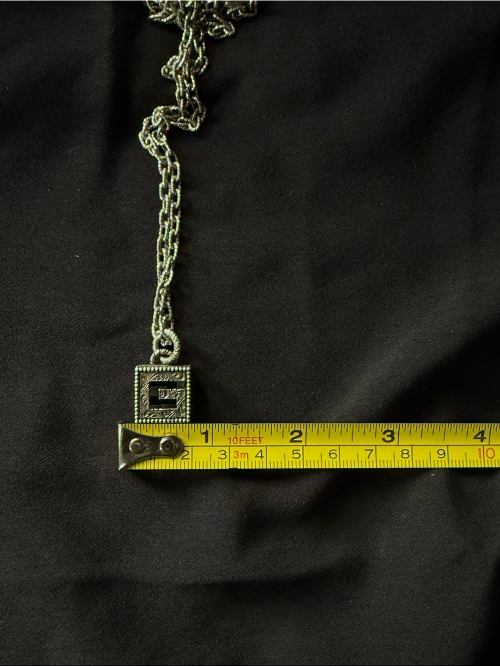Vintage Gucci G Cube Necklace Sterling Silver 925 - Picture 7 of 9